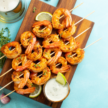 Recettes de brochettes de gambas au miel au brasero plancha sur Club Brasero